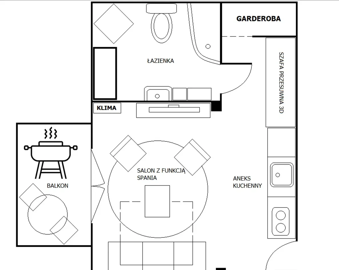 Wynajmę kawalerkę 32 m2 Prokocim Kraków - zdjęcie 2