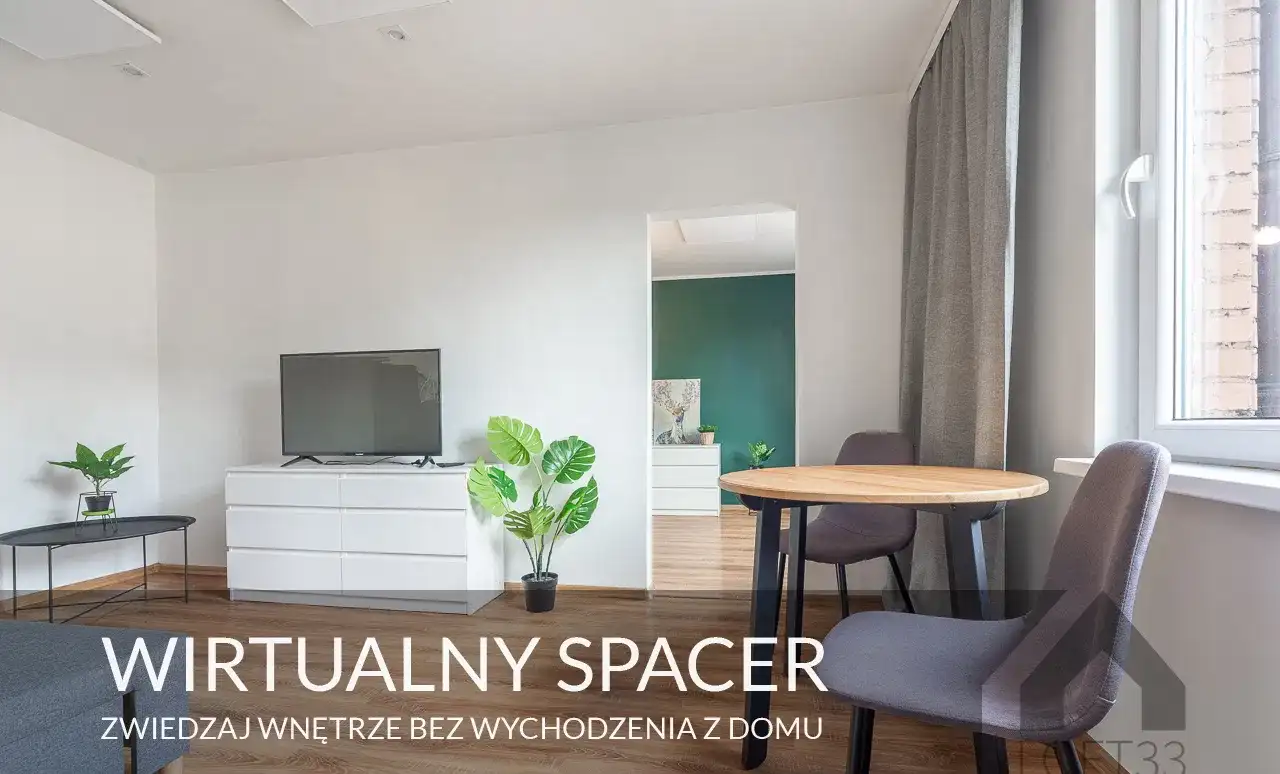 Wyposażone, dwupokojowe mieszkanie w centrum przy ul. Lompy | Spacer3D