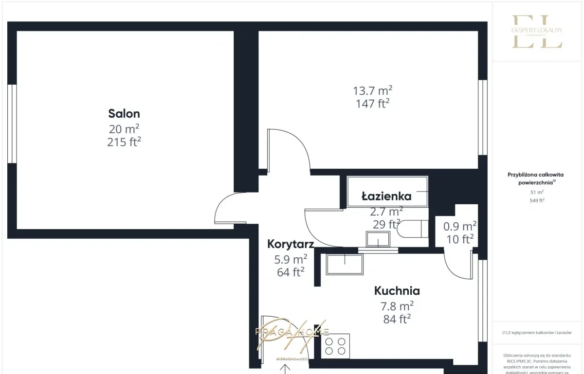 Grochów | 2 pokoje | 51 m² | Świetna lokalizacja - zdjęcie 2