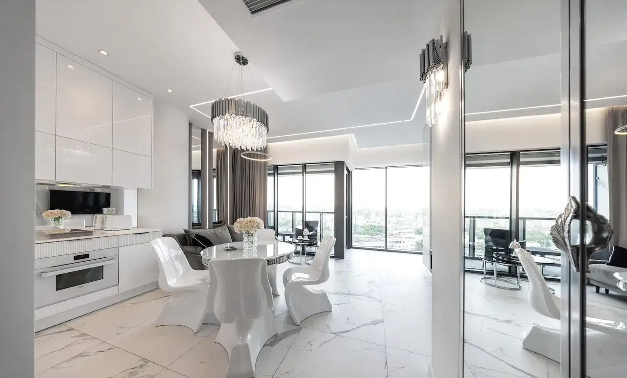 Luksusowy apartament 44 m2 umeblowany Hanza Tower 14 piętro balkon - zdjęcie 3