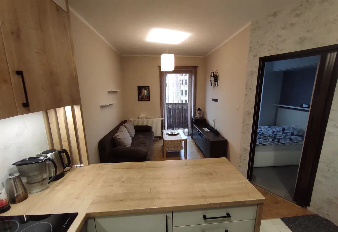Mieszkanie 2-pok. w całości umeblowane, wyposażone/duży balkon/parking - zdjęcie 7