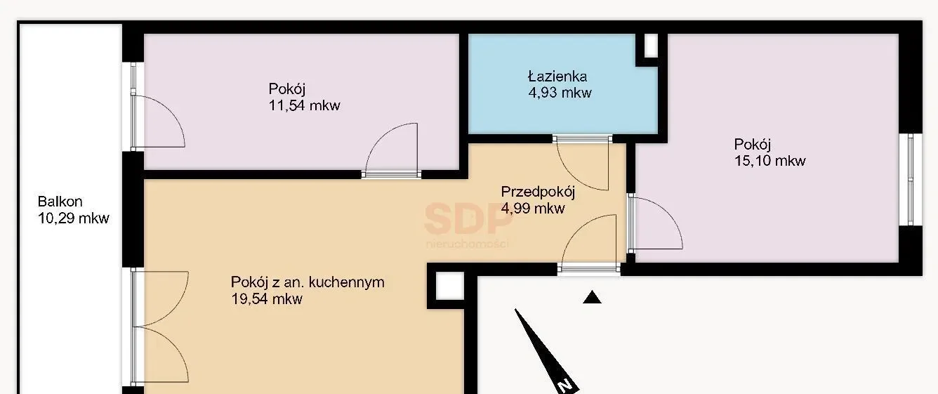 58 m2 z dużym balkonem w zielonej okolicy, parking - zdjęcie 8