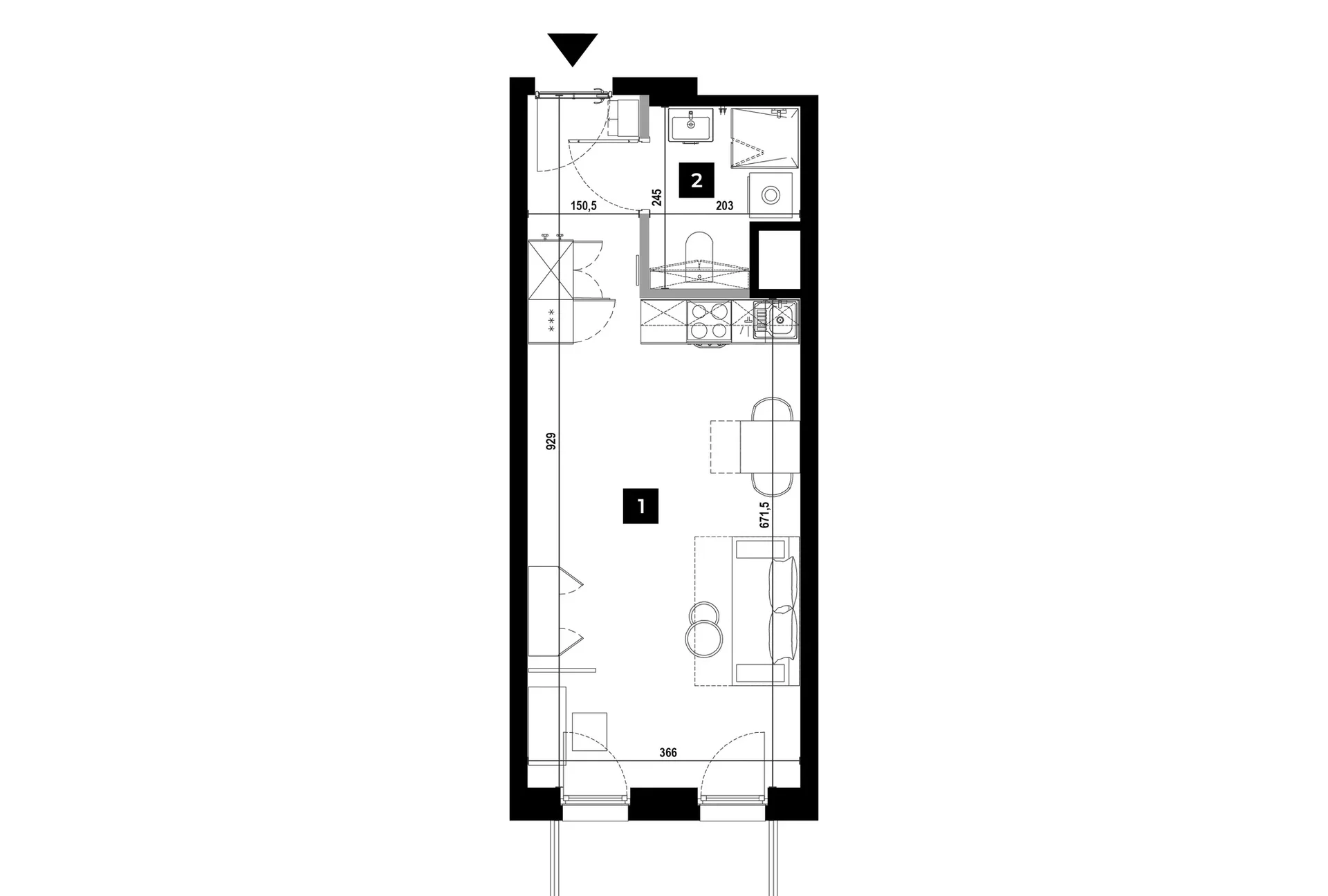 Nowoczesne studio 31.93m2 przy ul. Grabiszyńskiej we Wrocławiu - zdjęcie 7