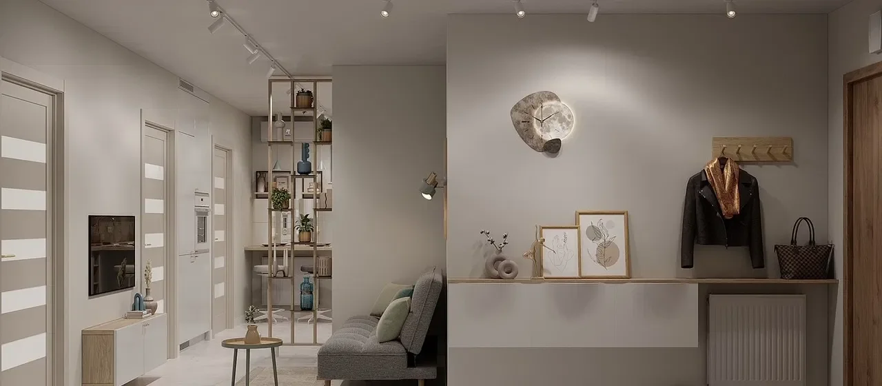 Pokój w stylu skandynawskim z balkonem - zdjęcie 2