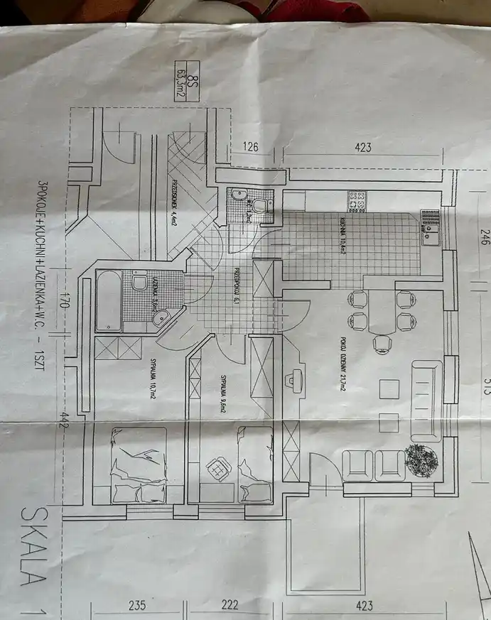 mieszkanie: 3 pokoje z osobną kuchnią, balkon piwnica. Kraków Ruczaj - zdjęcie 9