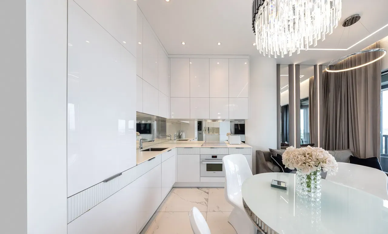 Luksusowy apartament 44 m2 umeblowany Hanza Tower 14 piętro balkon - zdjęcie 8