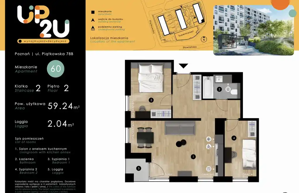 Nowe 3 pok. / Winiary/ 59,24M2 / BEZ PROWIZJI / Dostępne od 15.07.26 - zdjęcie 8