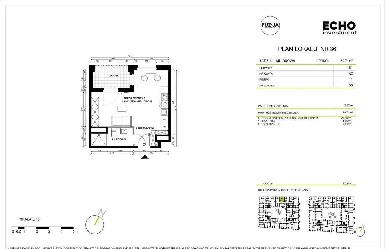 Mieszkanie na wynajem | FUZJA | 30,51 m²| Milionowa 6 - zdjęcie 7