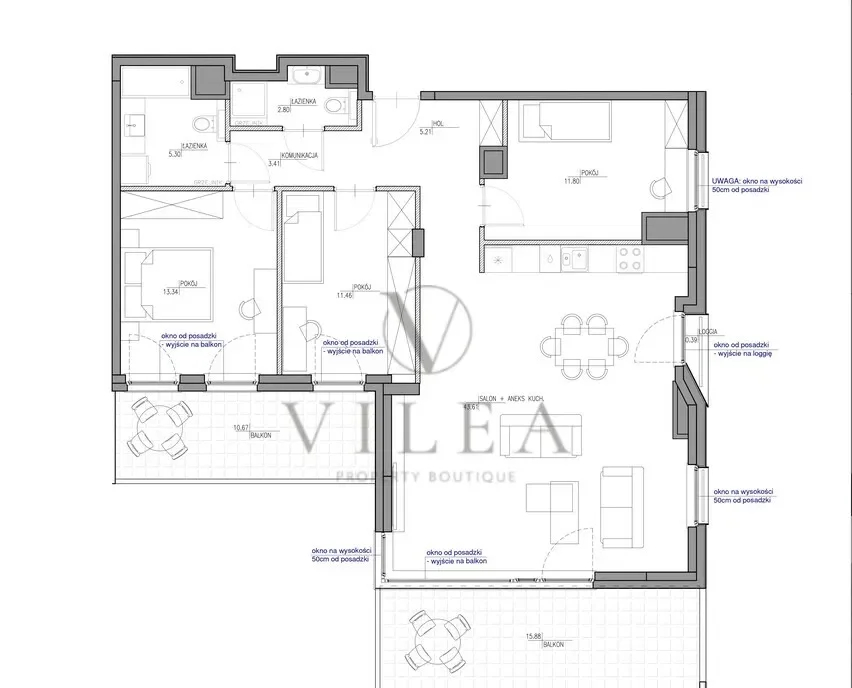 Nowy apartament z 2 balkonami na starym Mokotowie - zdjęcie 7