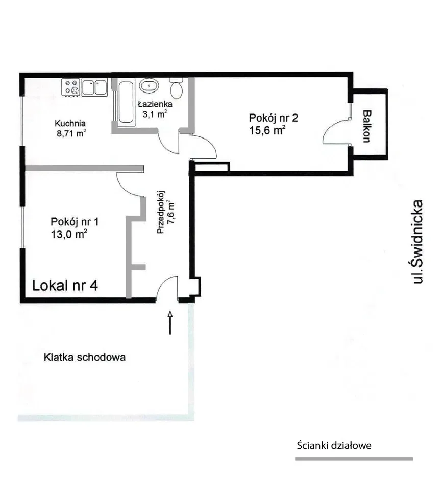 Pokój 2-osobowy z balkonem, ul. Świdnicka, Wrocław - Centrum - zdjęcie 6