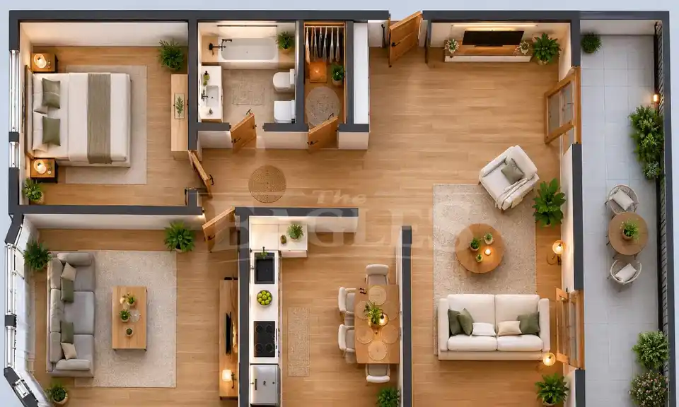 3 pokoje, 54 m2 we Wrocławiu (Krzyki), Planty Racławickie - zdjęcie 2
