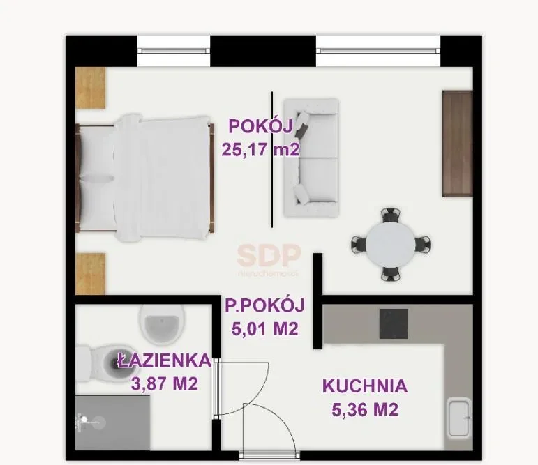 Stare miasto, studio, 39 m2. Premium - zdjęcie 5
