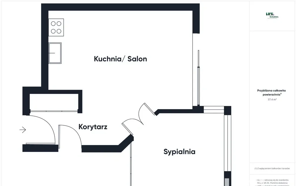 Centrum Wola l Stylowe l 2 Pokoje l 37,5 m² - zdjęcie 2