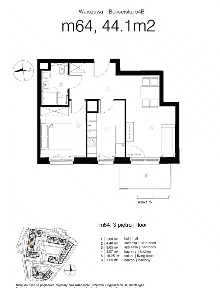 2-pokojowe | 44.1 m2 | Balkon | Internet w cenie | Bezpośrednio - zdjęcie 10