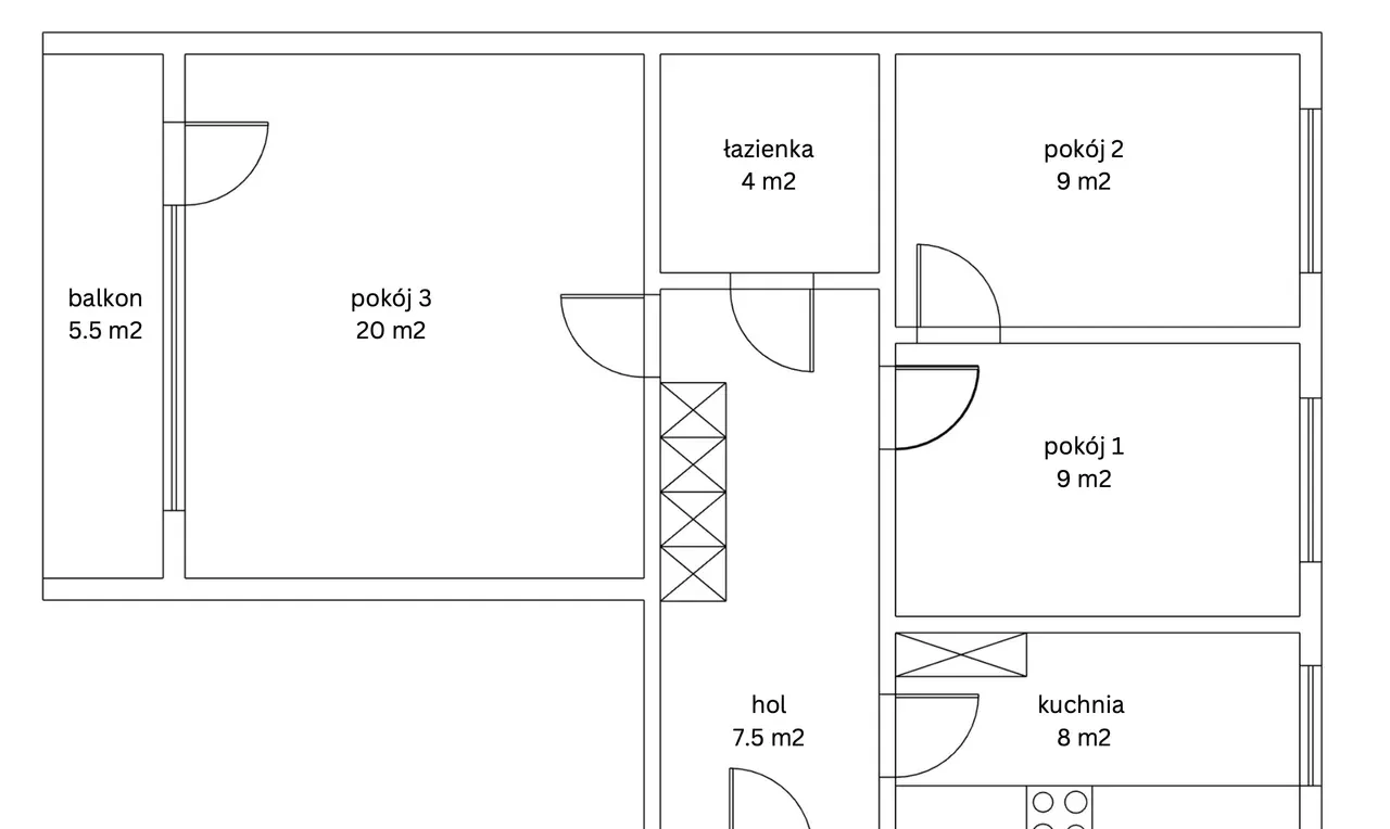 3 pokoje blisko Collegium Medicum UMK