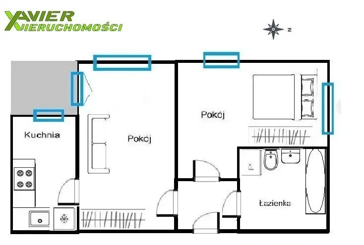Młociny - Wólczynska/Popiela 2pokoje Balkon - zdjęcie 6