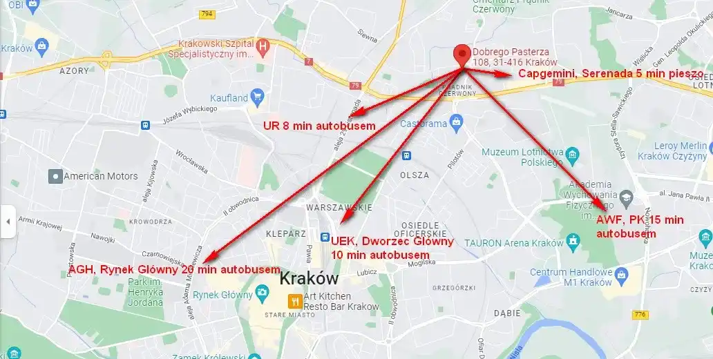 Pokój 1-os | Dobrego Pasterza, Serenada | UEK PK | od 1/07 - zdjęcie 8