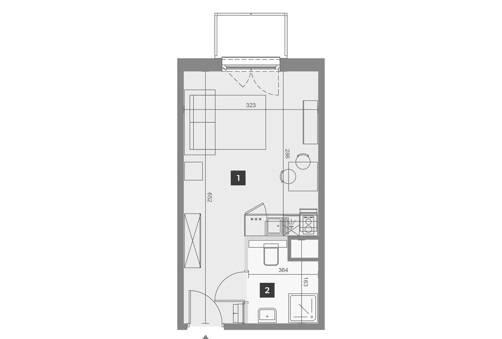 studio – Al. 3 maja 51b/527 - Błonia – bez pośredników - zdjęcie 7