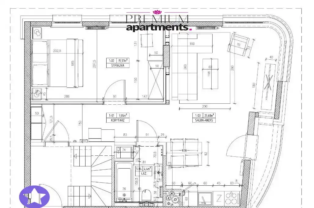 "Batorego 7", 2 pokoje, 53,50m2, balkon, hala - zdjęcie 9