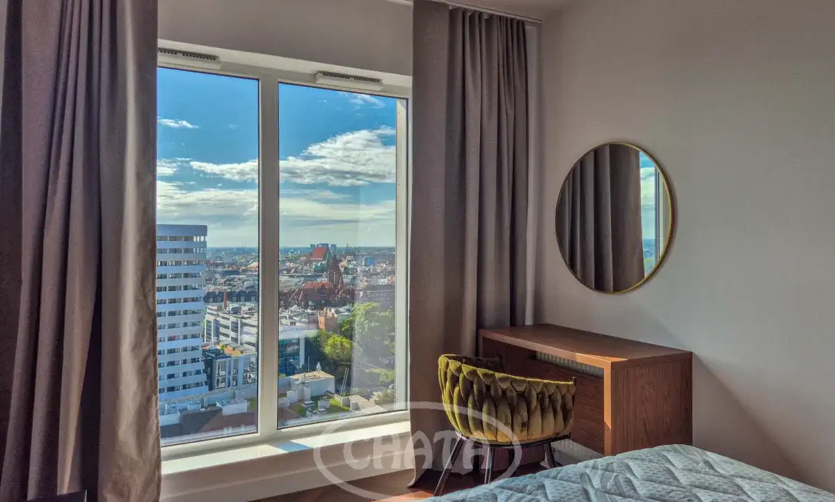 Apartament w Quorum z widokiem na panoramę miasta we Wrocławiu - zdjęcie 5