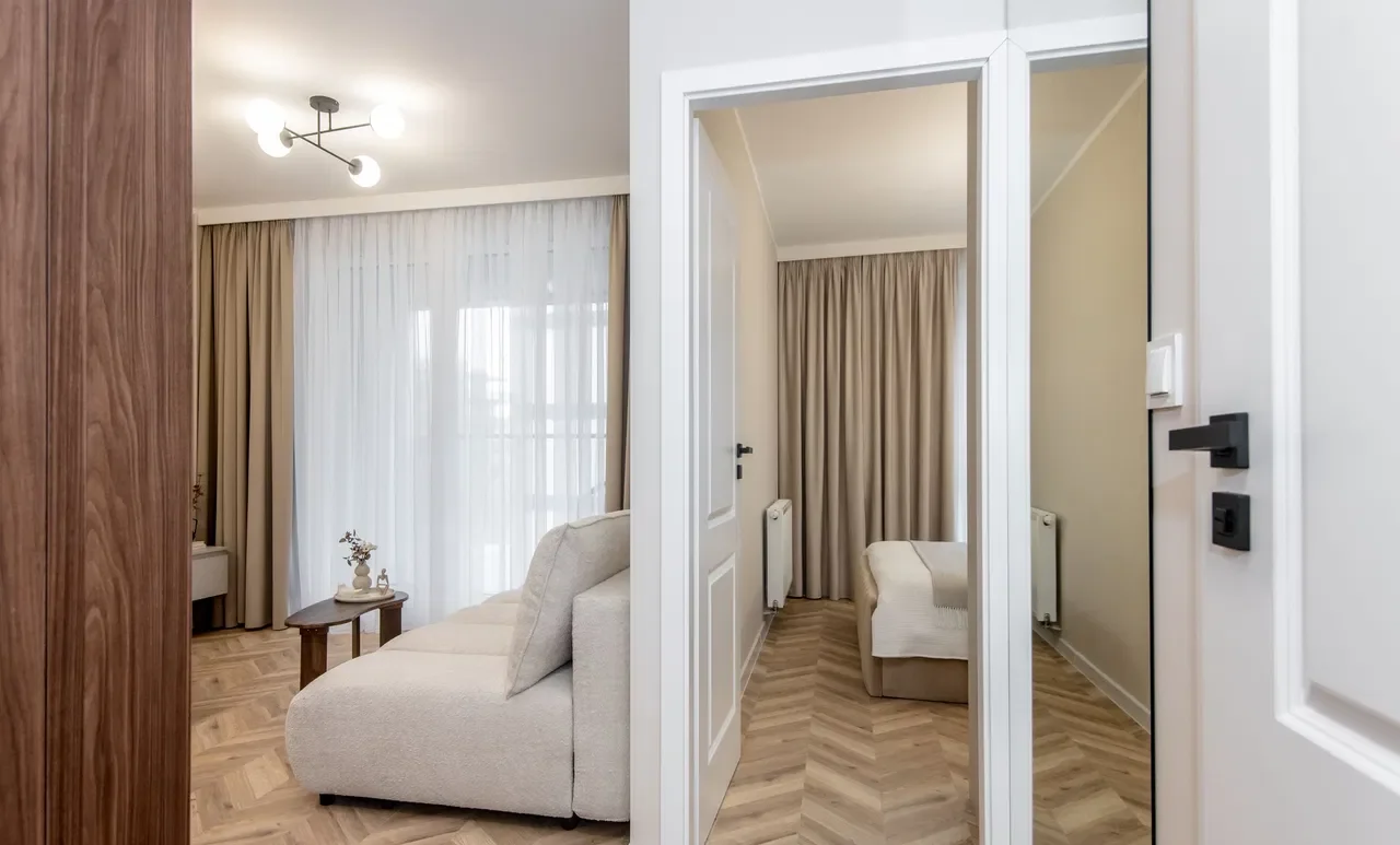 Stylowe i nowoczesne mieszkanie w nowym bloku | Salon z aneksem plus sypialnia | Balkon - zdjęcie 4