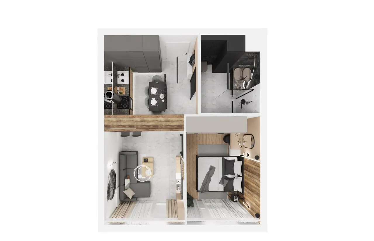 Nowe mieszkanie 2 pokoje z balkonem w Poznaniu (Grunwald)