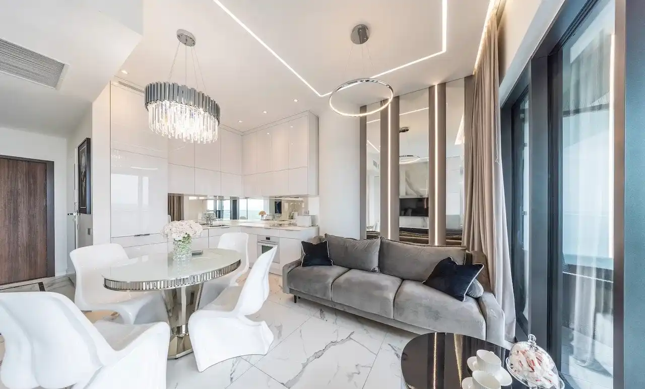 Luksusowy apartament 44 m2 umeblowany Hanza Tower 14 piętro balkon - zdjęcie 6