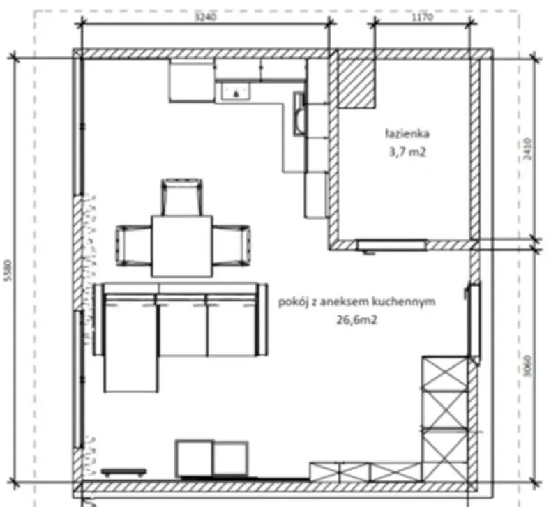 Apartament 32m2  urządzony Pruszków - BEZPOŚREDNIO - zdjęcie 6