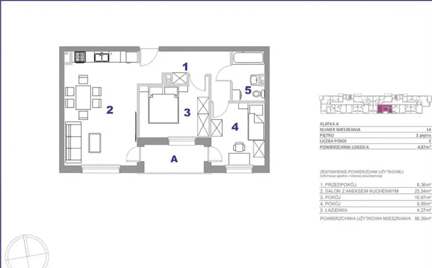 Nowe 3 pokoje 57 m² ul. Janowiecka - zdjęcie 8