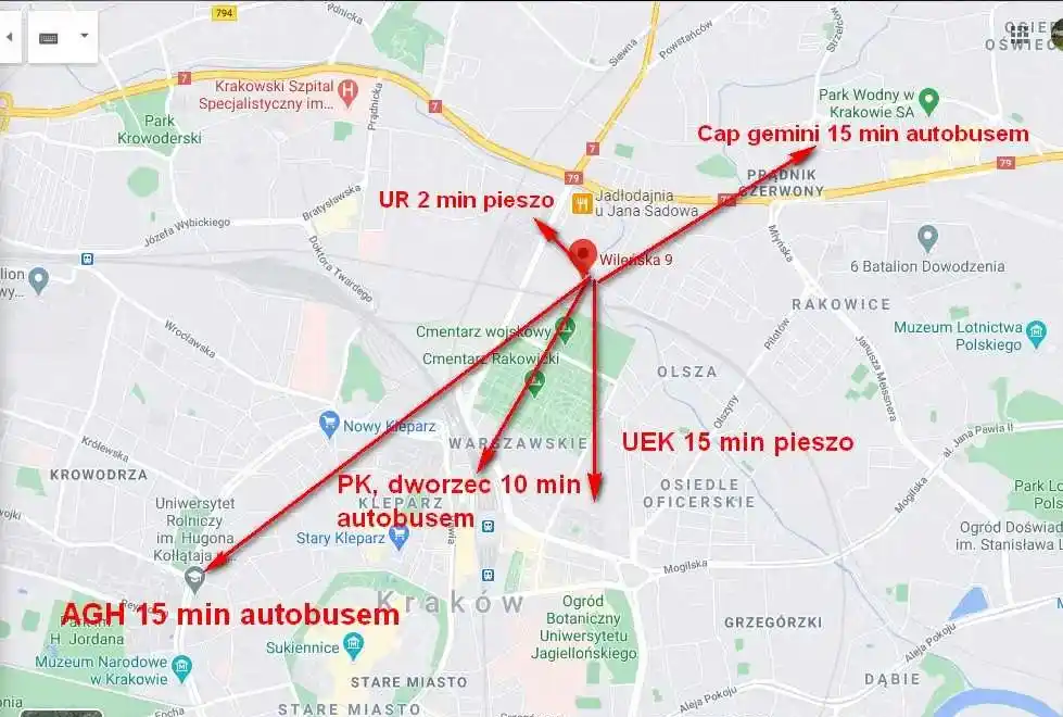 Pokój 1-os z balkonem | Wileńska, Olsza | UR UEK PK AGH | od 1/10 - zdjęcie 8