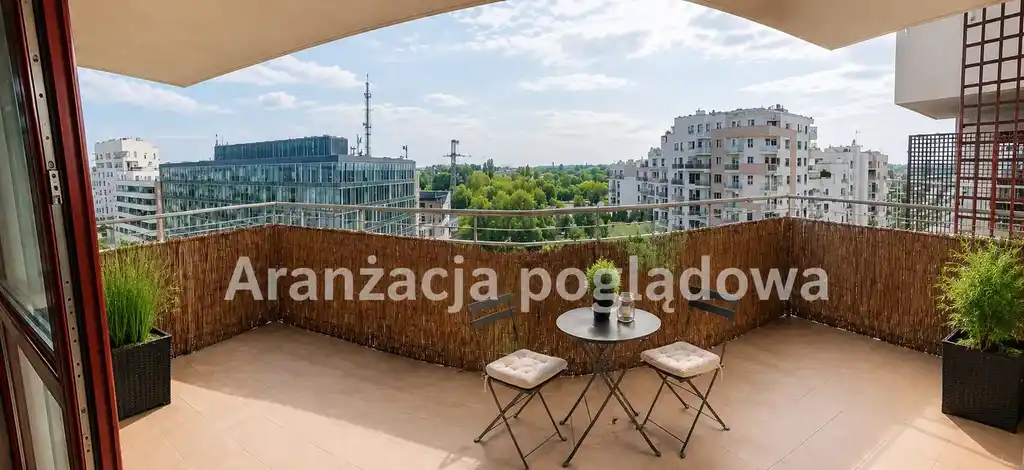 Przestronny apartament z tarasem i widokiem na zieleń w Warszawie - zdjęcie 8