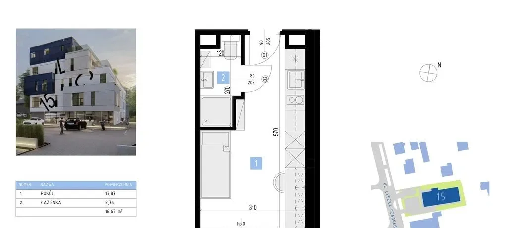 Kawalerka / Nowa / Parking w Garażu / Klima - zdjęcie 2