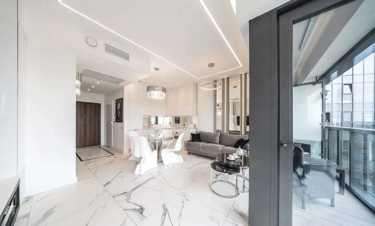 Luksusowy apartament 44 m2 umeblowany Hanza Tower 14 piętro balkon - zdjęcie 9