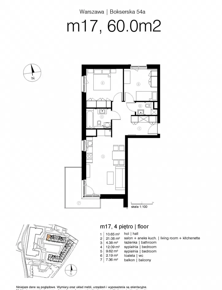 3-pokojowe | 60.0 m2 | Balkon | Internet w cenie | Bezpośrednio - zdjęcie 9