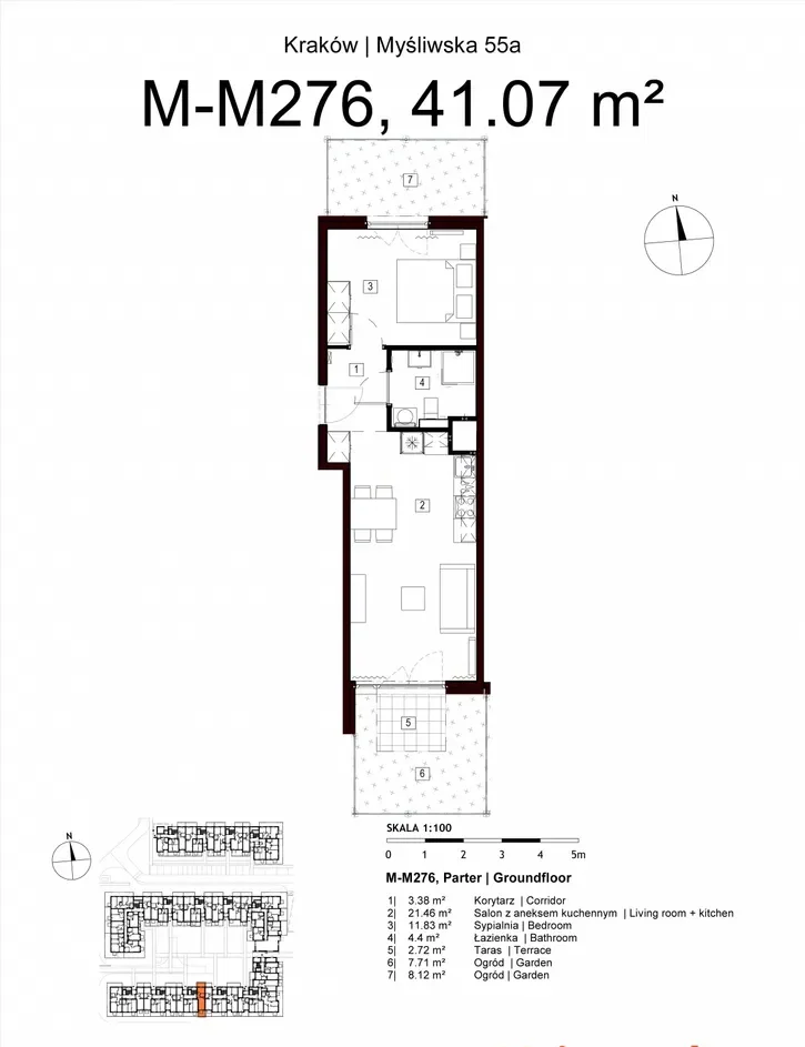 2 pok | 41 m2 | dwa ogródki | 50% CZYNSZU GRATIS | Pet Friendly - zdjęcie 7
