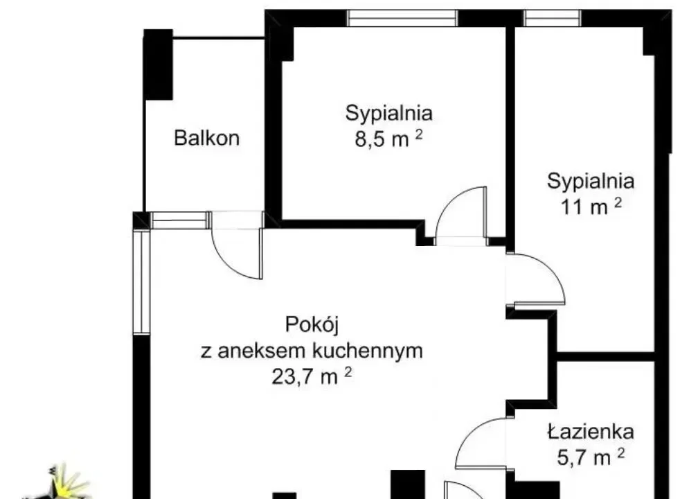 Przestronne mieszkanie z balkonem w Pruszkowie