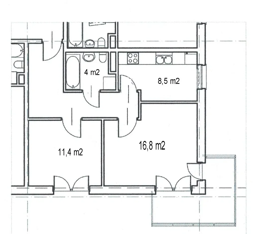 Płaszów | Przewóz | 51 m² | 2 pokoje | 2 balkony | Bezpośrednio - zdjęcie 8