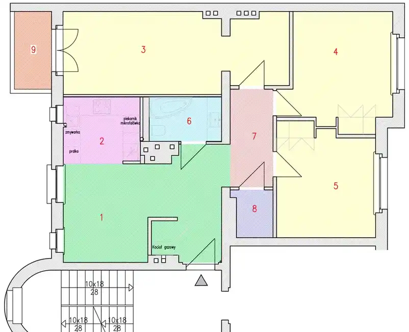 Dwa pokoje po 13,5 m2 dla dwóch znajomych Wrocław ul. Smoluchowskiego