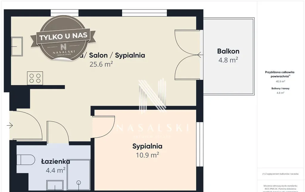 Na wynajem 41m2 Klimatyzacja Winda Urzecze - zdjęcie 4
